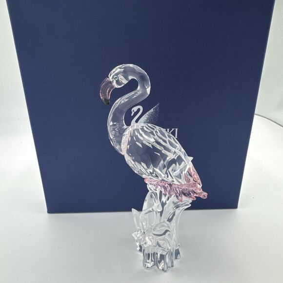 Swarovski Silver Crystal FLAMINGO In Box 289733 EXCELLENT Condition 6" - Picture 2 of 6